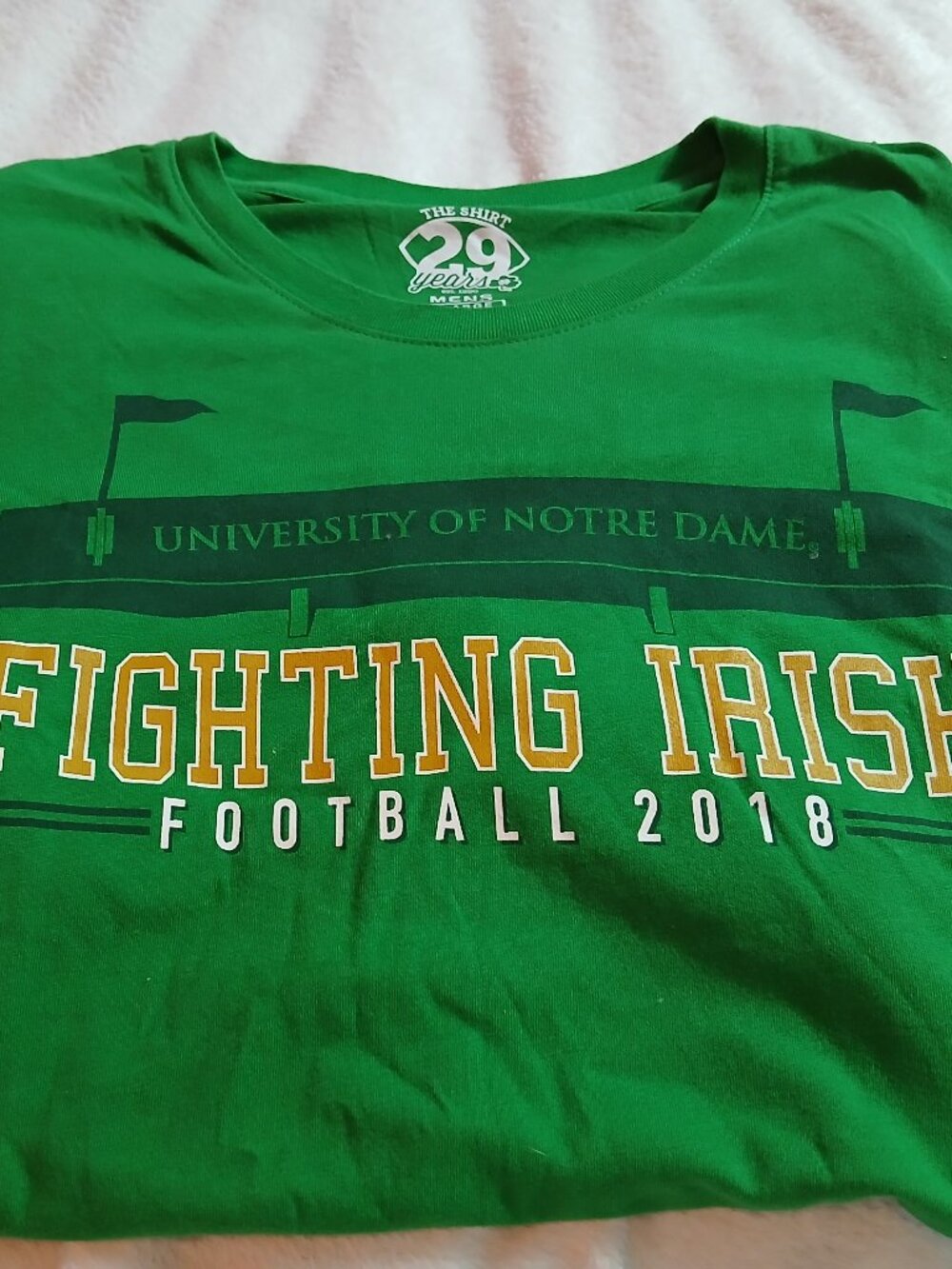 Notre Dame Fighting Irish Football 2018 Mens XL Green The Shirt